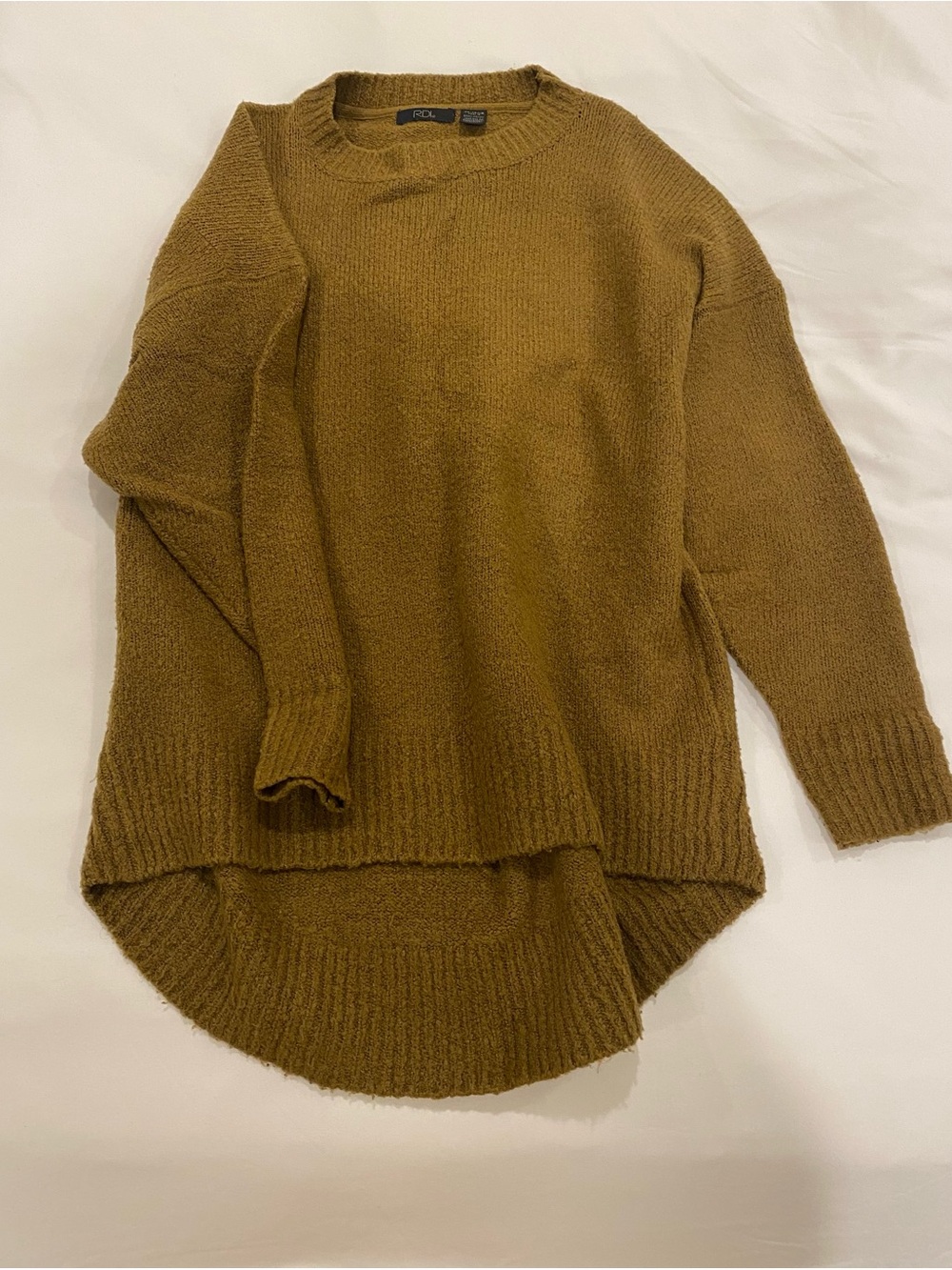 Mustard Oversized Crewneck Sweater